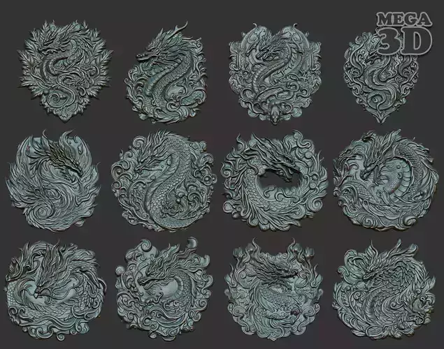 Dragon Pendant basrelief Pack  240521