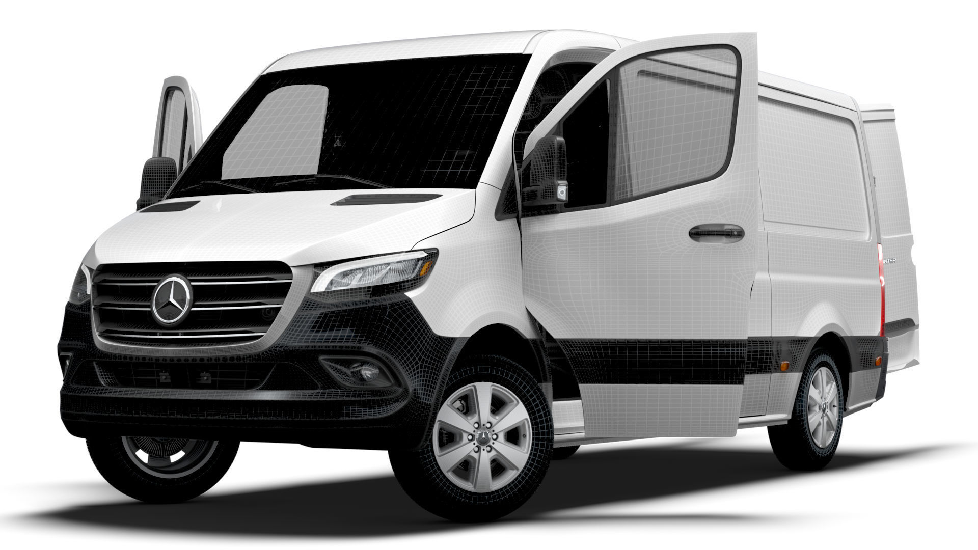 Mercedes Benz eSprinter Panel Van L2H1 RWD HQ Interior 2024 3D model_22