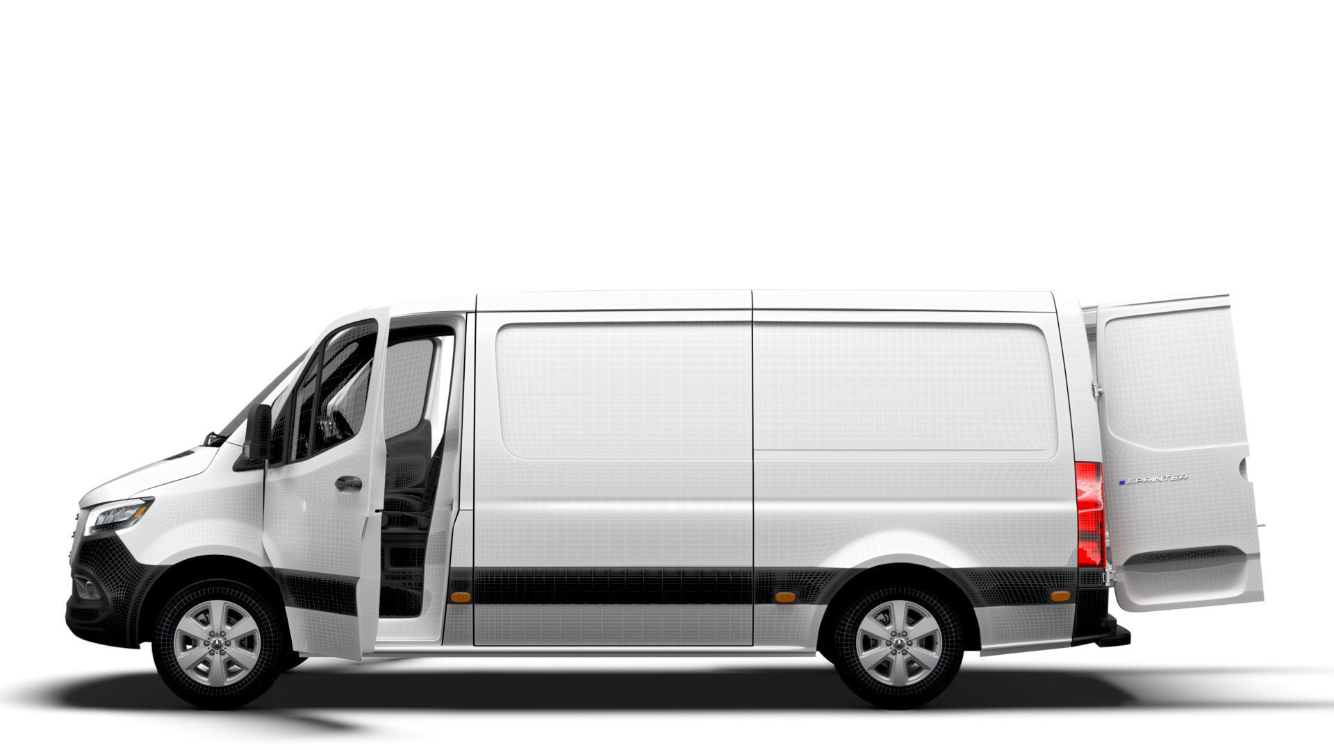 Mercedes Benz eSprinter Panel Van L2H1 RWD HQ Interior 2024 3D model_18