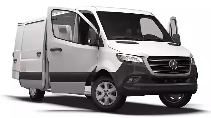 Mercedes Benz eSprinter Panel Van L2H1 RWD HQ Interior 2024 3D model