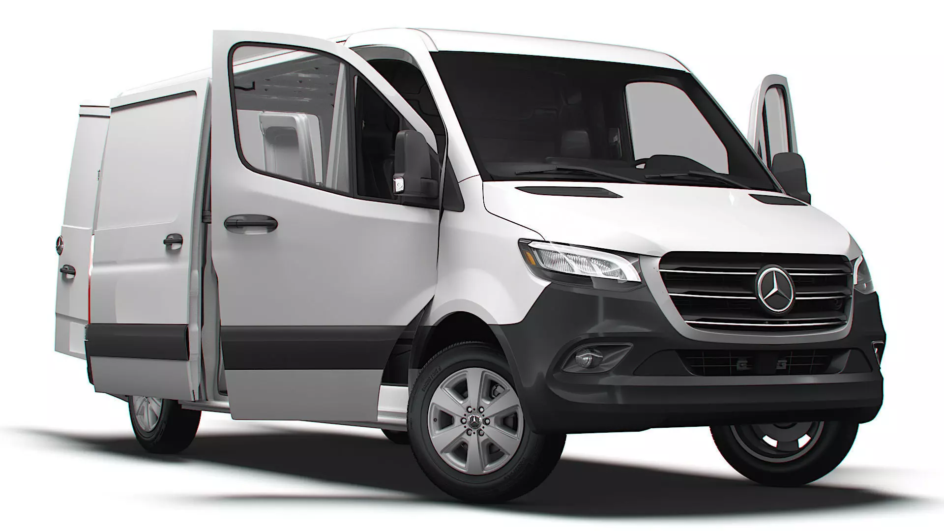 Mercedes Benz eSprinter Panel Van L2H1 RWD HQ Interior 2024 3D model_0