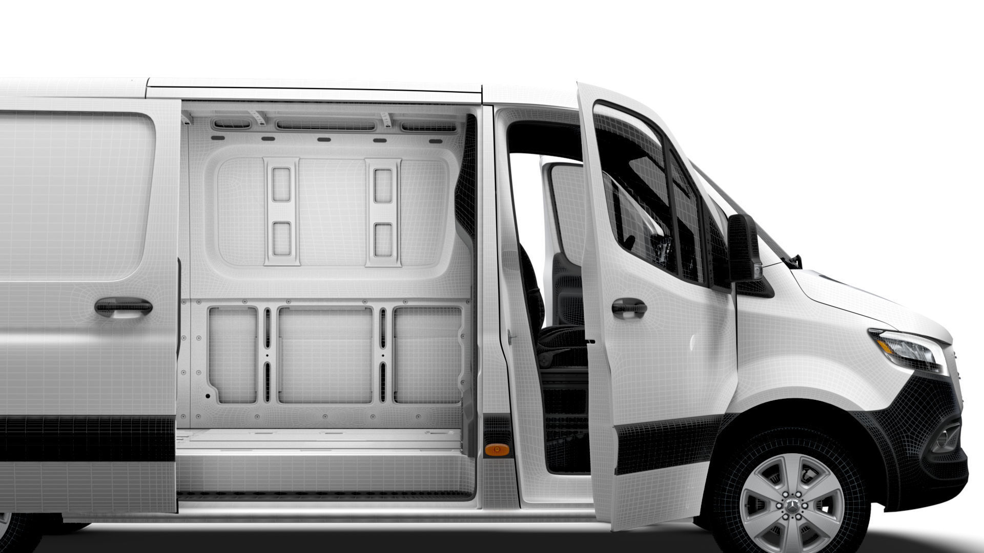 Mercedes Benz eSprinter Panel Van L2H1 RWD HQ Interior 2024 3D model_15