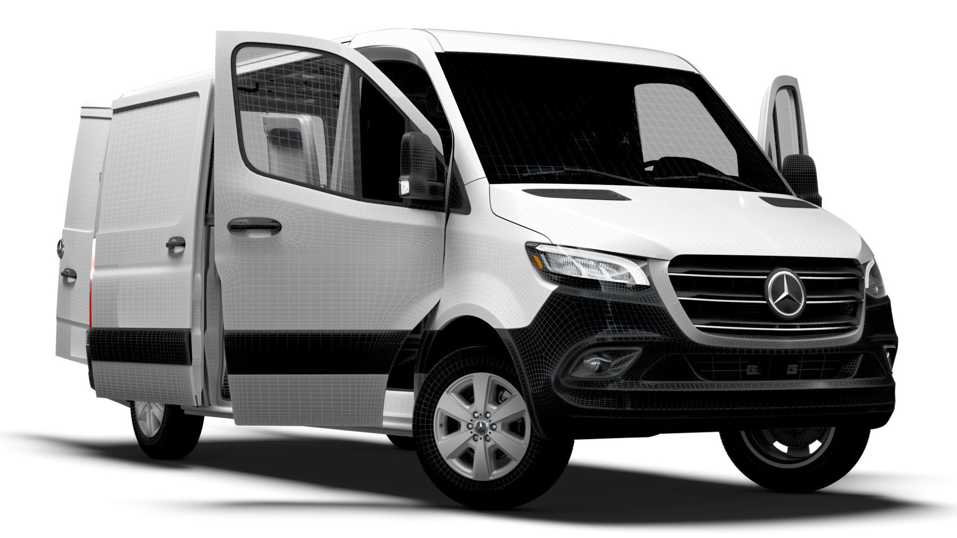 Mercedes Benz eSprinter Panel Van L2H1 RWD HQ Interior 2024 3D model_14