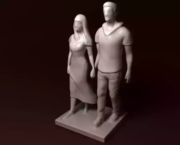 Walking together 3D print model