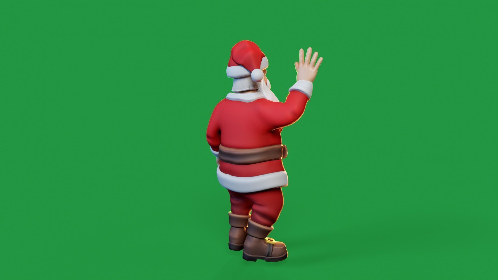 Santa Modular Cartoon Low-Poly Low-poly 3D model_14