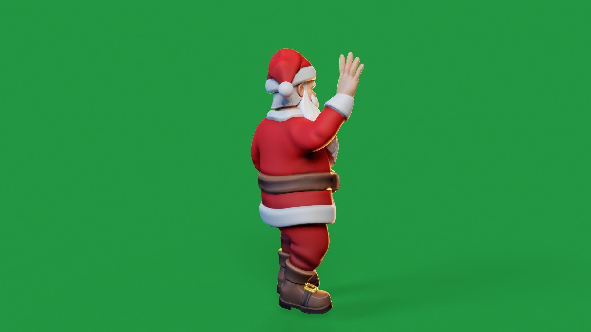 Santa Modular Cartoon Low-Poly Low-poly 3D model_13