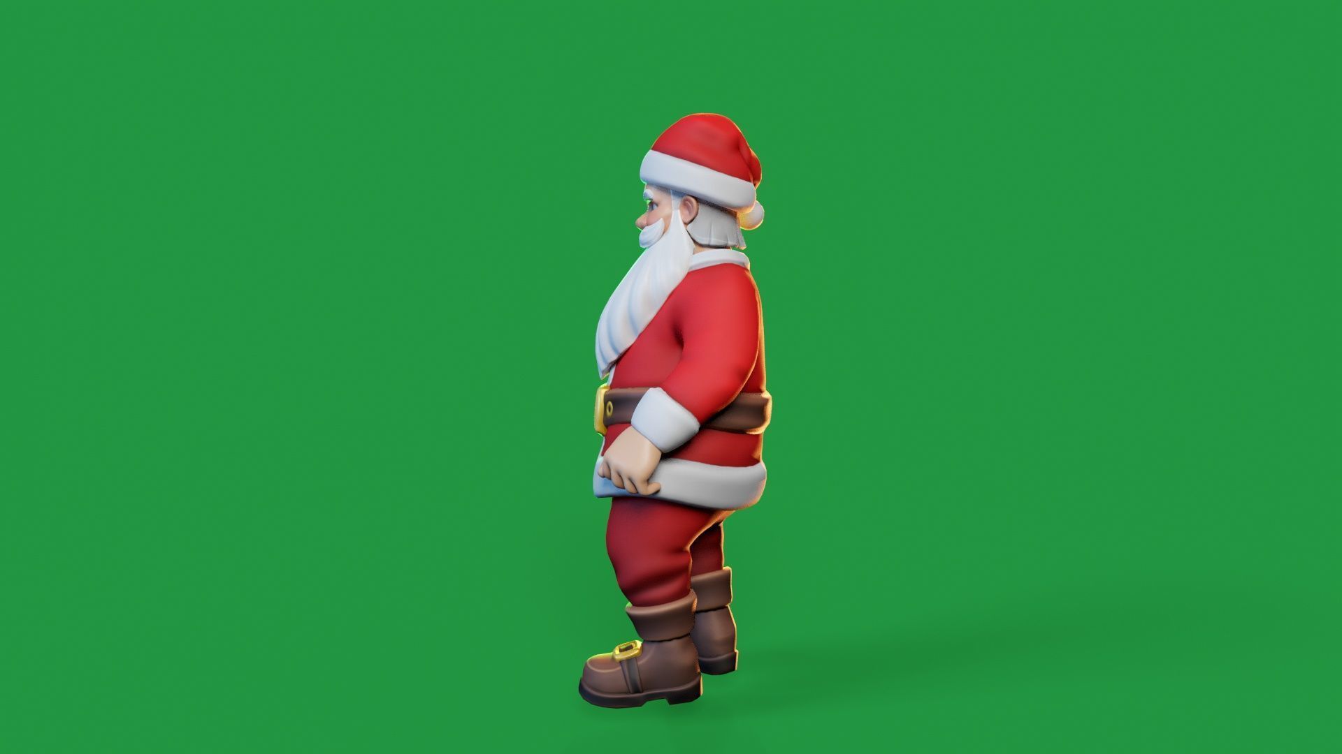 Santa Modular Cartoon Low-Poly Low-poly 3D model_19