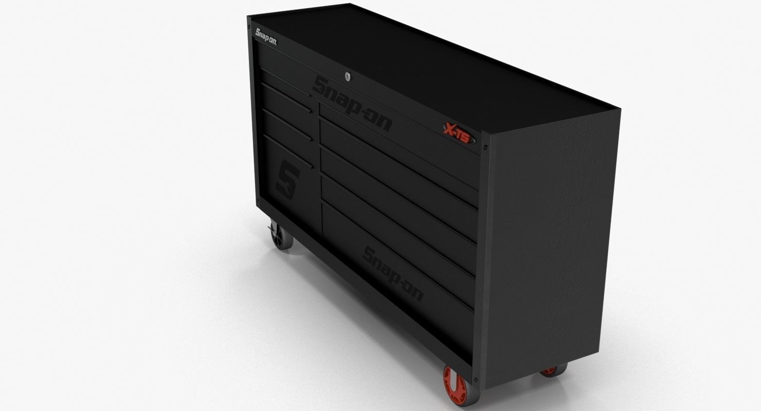 Tool Storage Black Low-poly 3D model_1