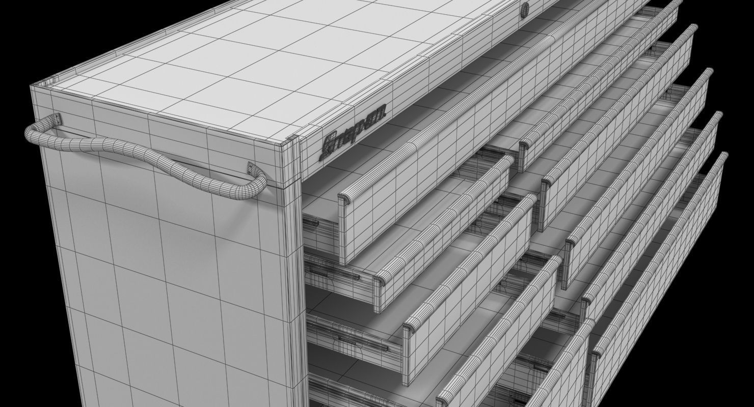 Tool Storage Black Low-poly 3D model_23