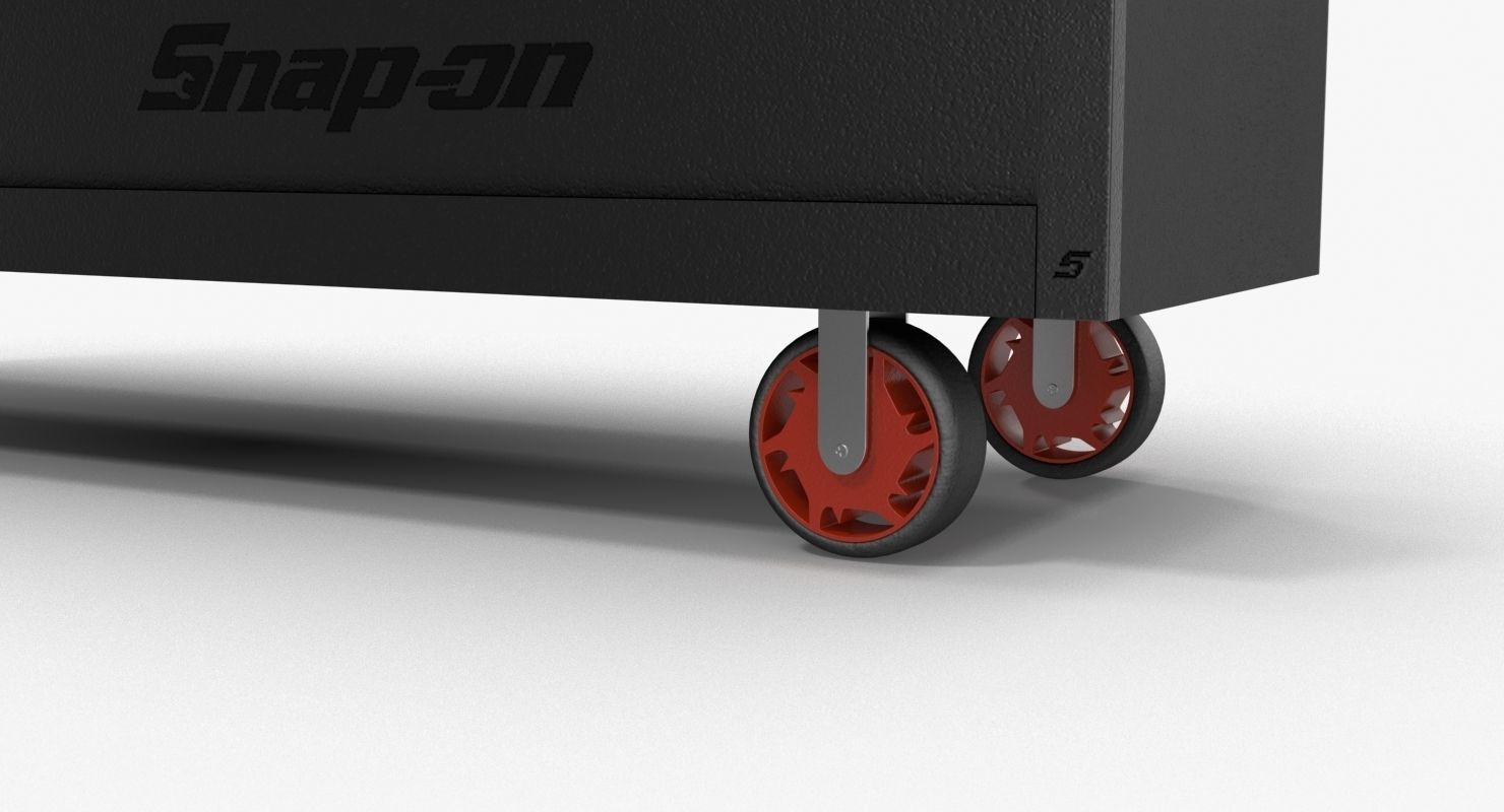 Tool Storage Black Low-poly 3D model_6