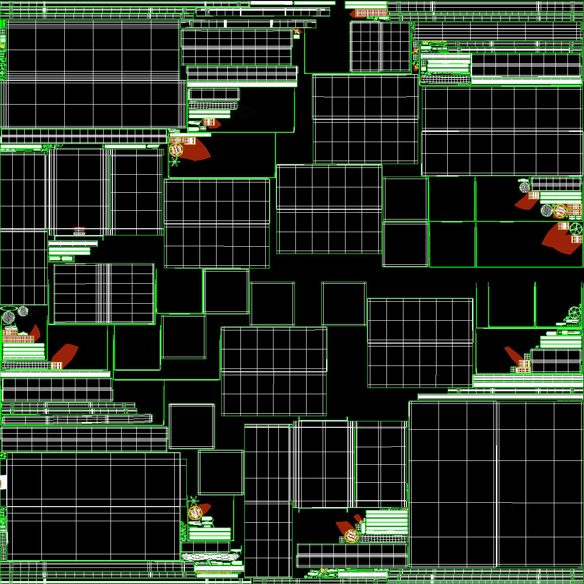 Tool Storage Black Low-poly 3D model_29