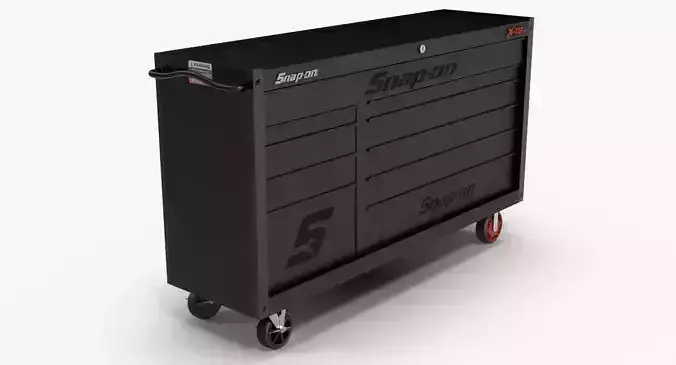 Tool Storage Black Low-poly 3D model