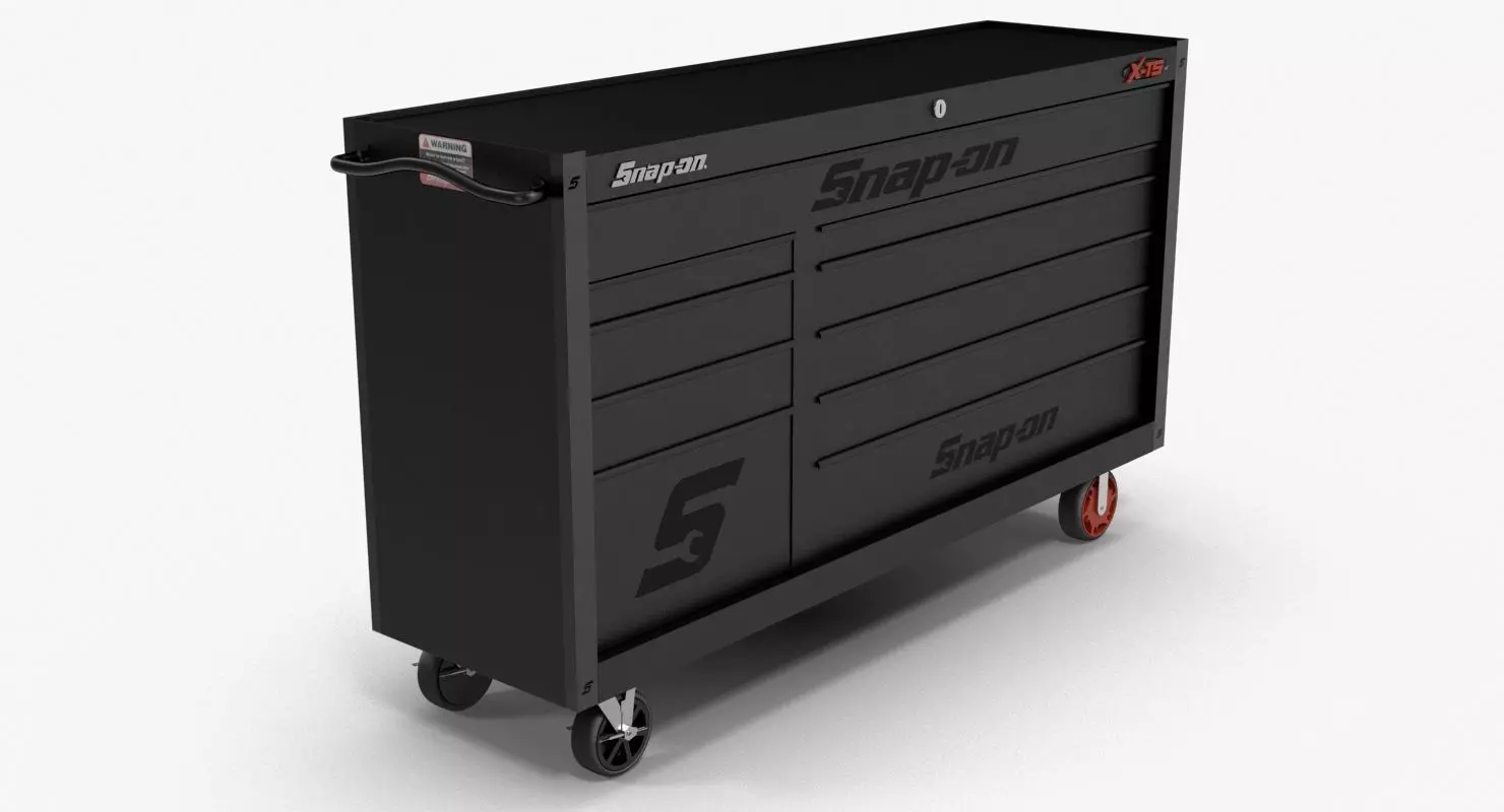 Tool Storage Black Low-poly 3D model_0