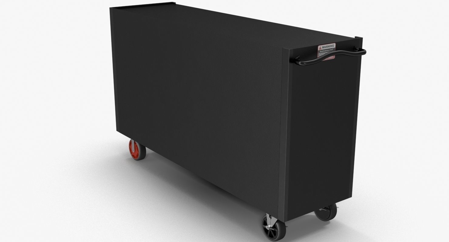 Tool Storage Black Low-poly 3D model_4