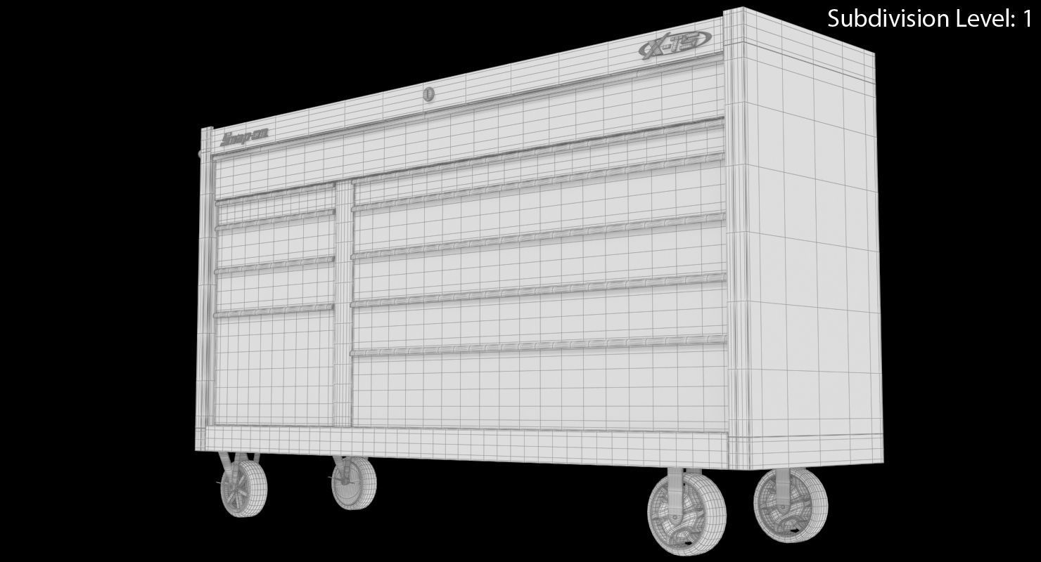 Tool Storage Black Low-poly 3D model_13