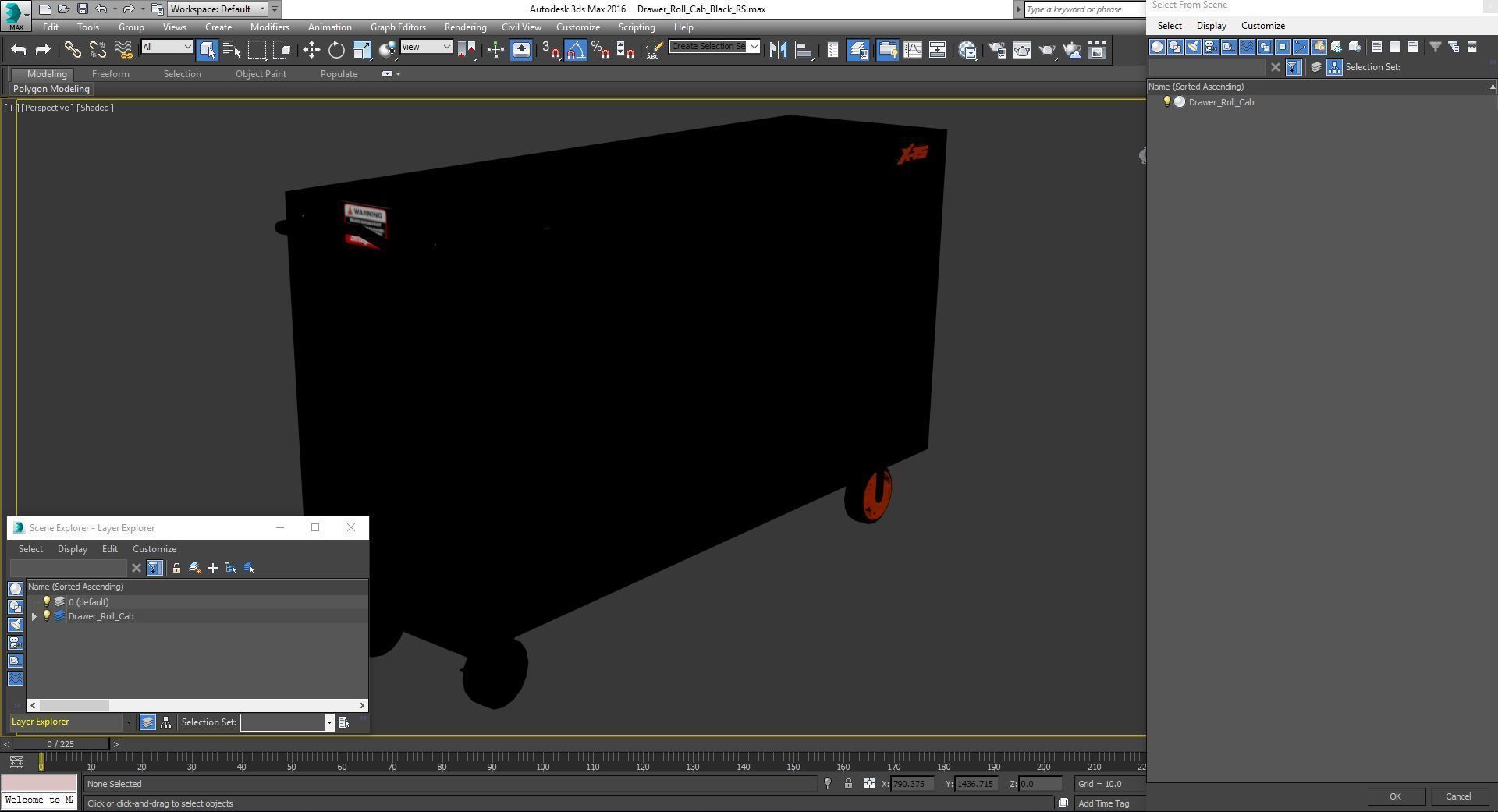 Tool Storage Black Low-poly 3D model_28