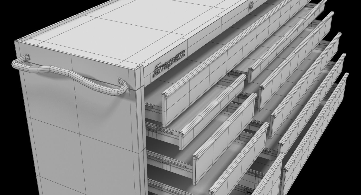 Tool Storage Black Low-poly 3D model_22