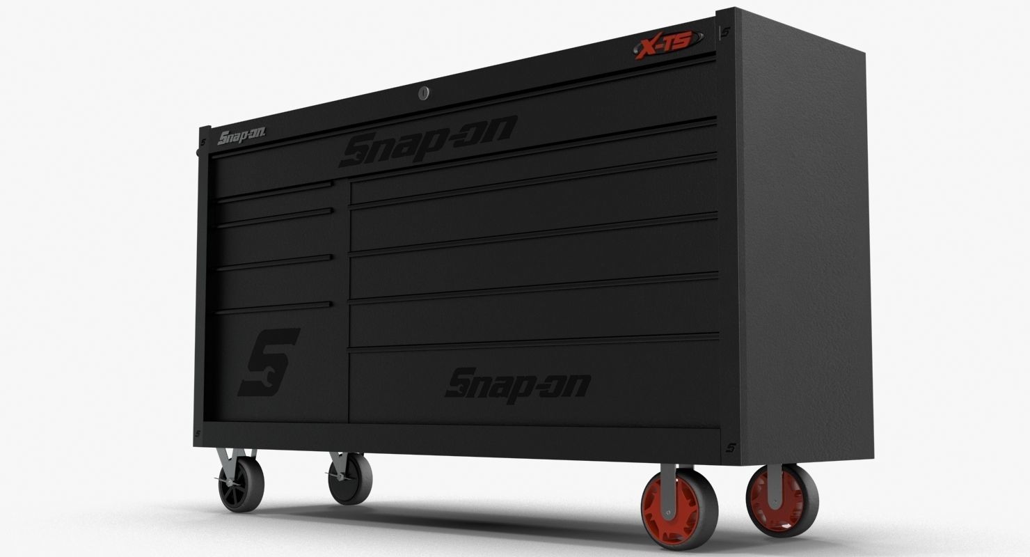 Tool Storage Black Low-poly 3D model_2