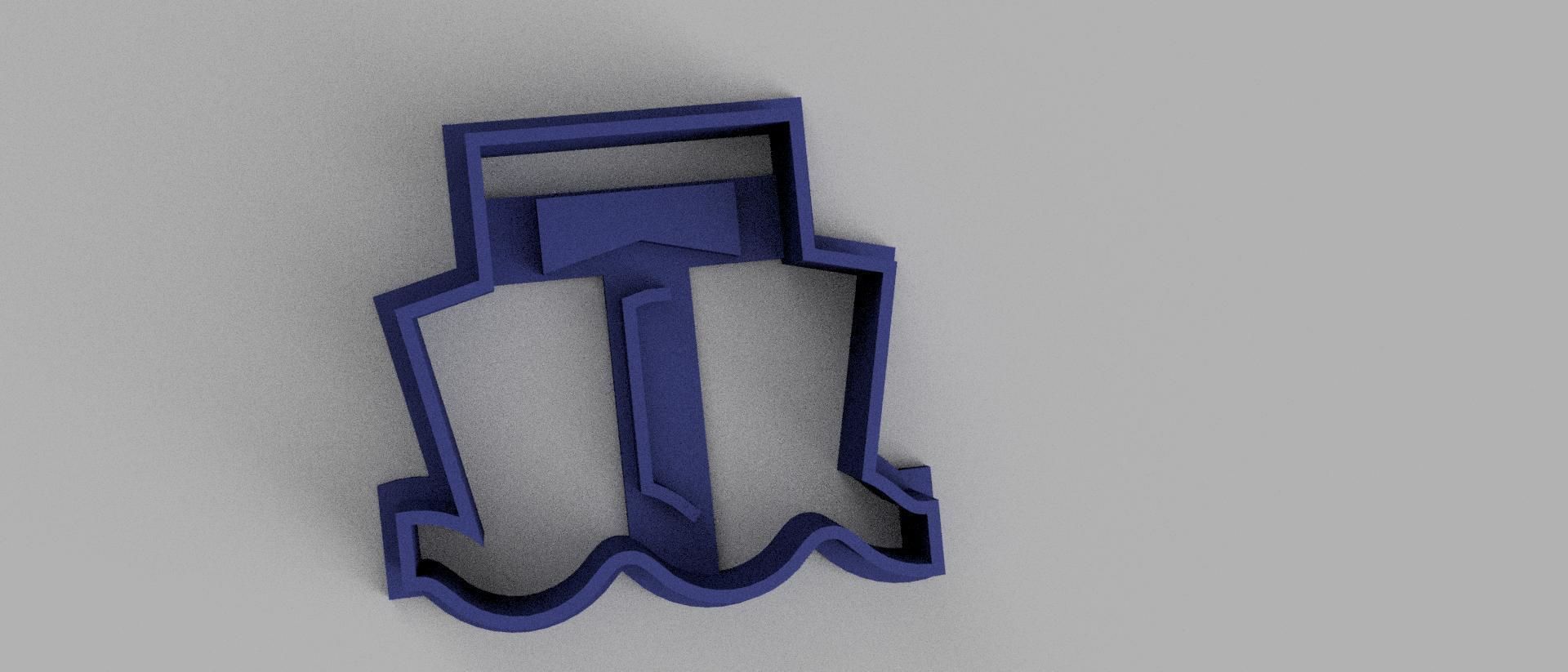 SET 5 COOKIE CUTTER 3D print model ship 3D print model_1