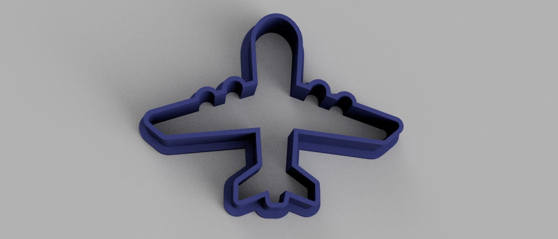 SET 4 COOKIE CUTTER 3D print model airplane 3D print model_2