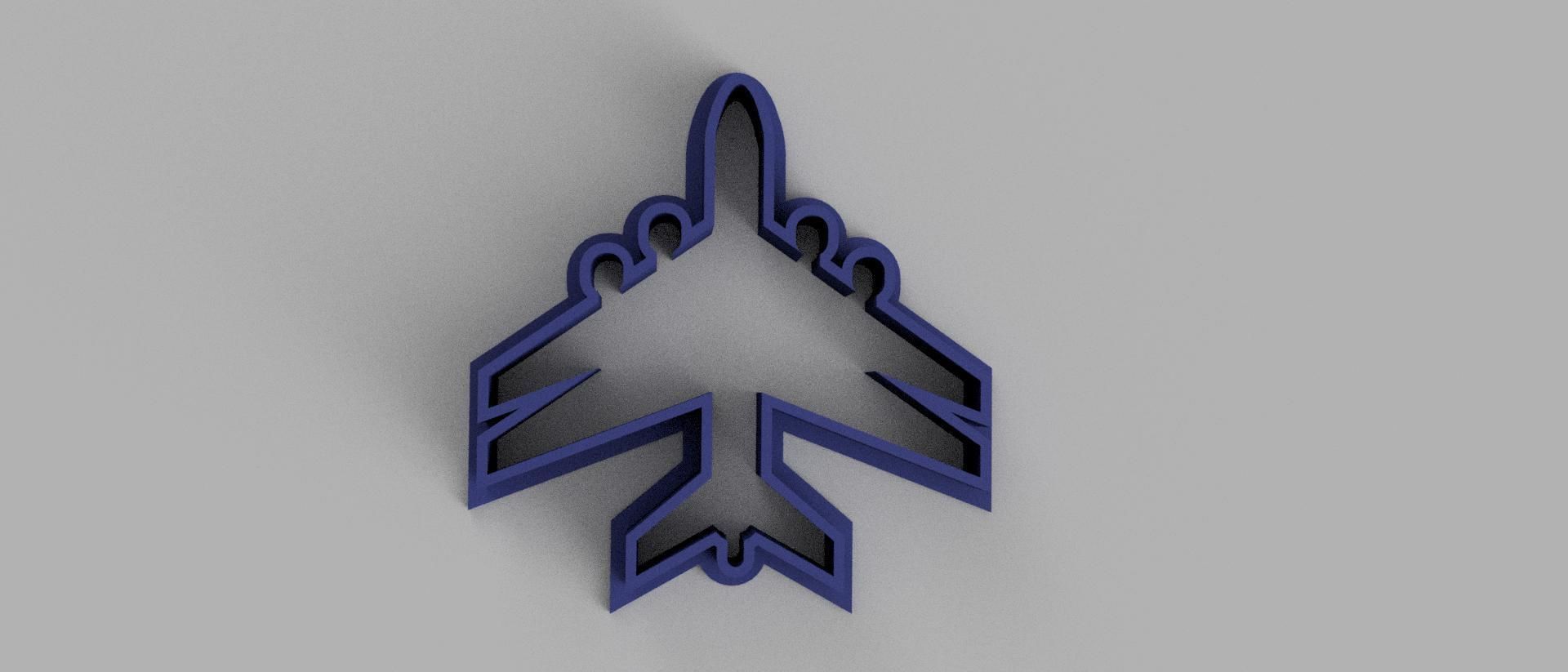 SET 4 COOKIE CUTTER 3D print model airplane 3D print model_3