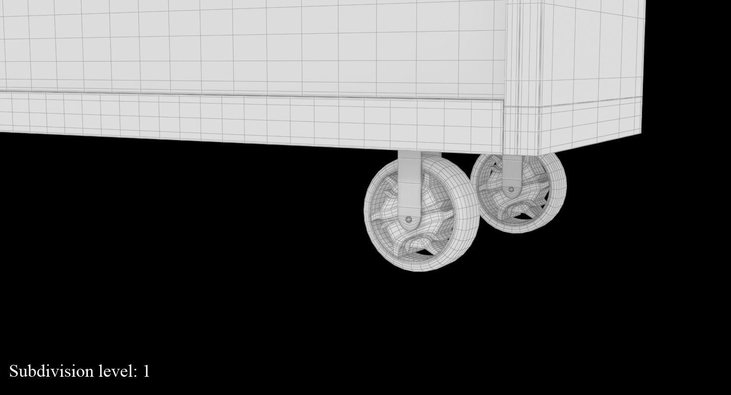 Tool Storage Blue Low-poly 3D model_21