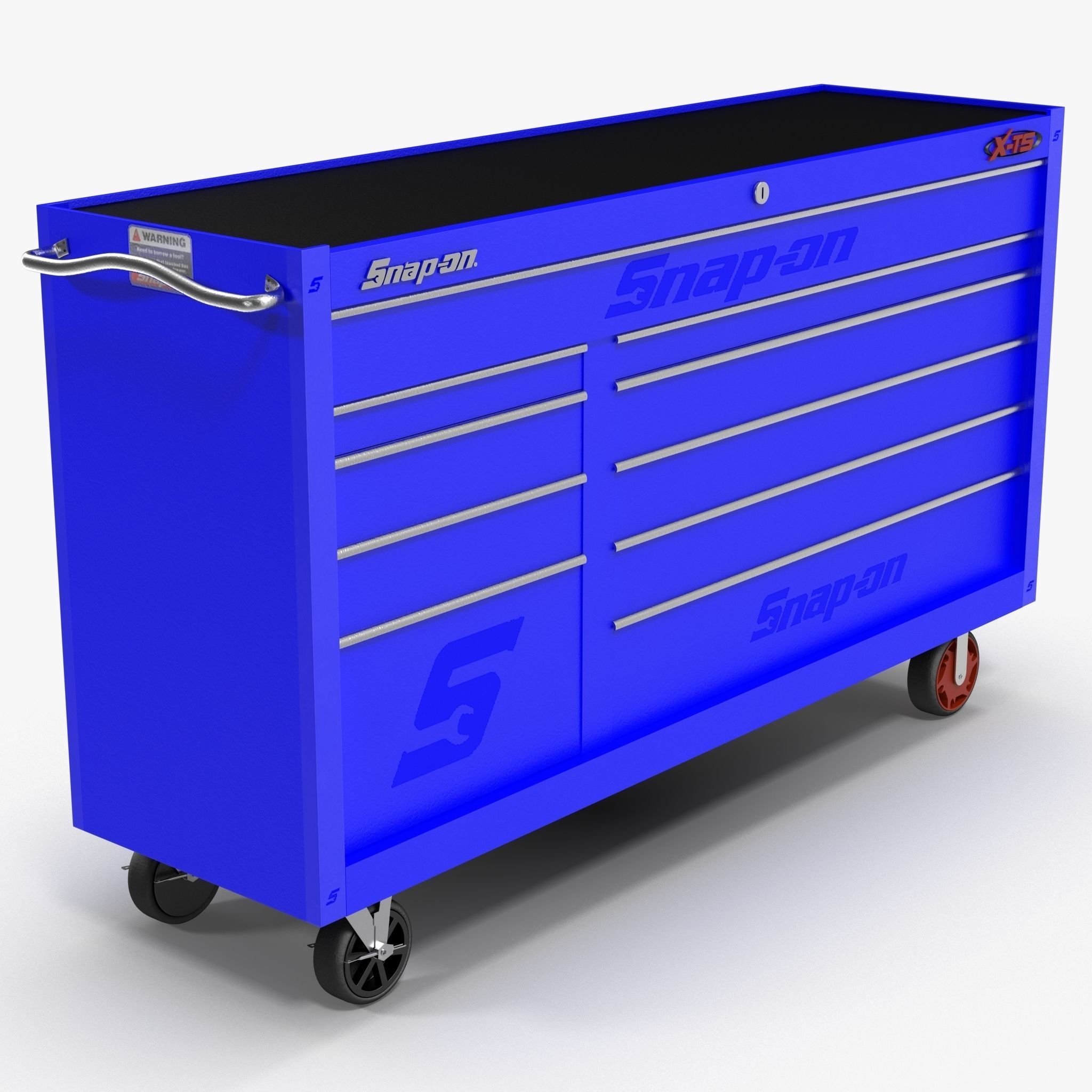 Tool Storage Blue Low-poly 3D model_26