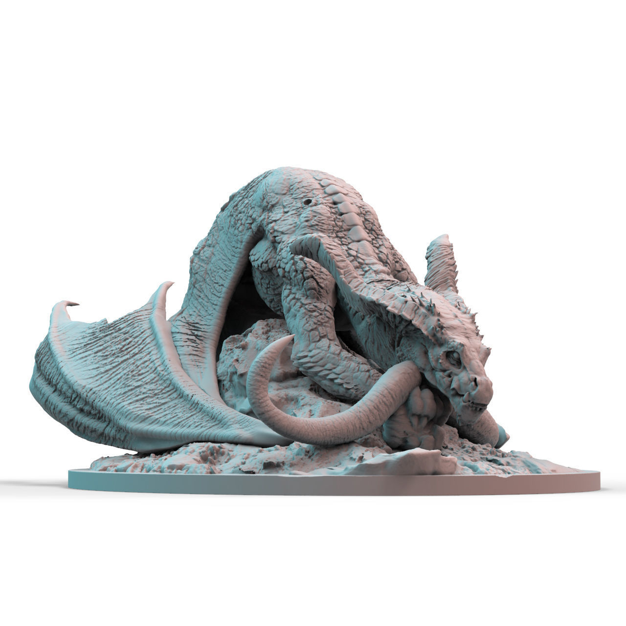 Sleeping Dragon  3D print model_1