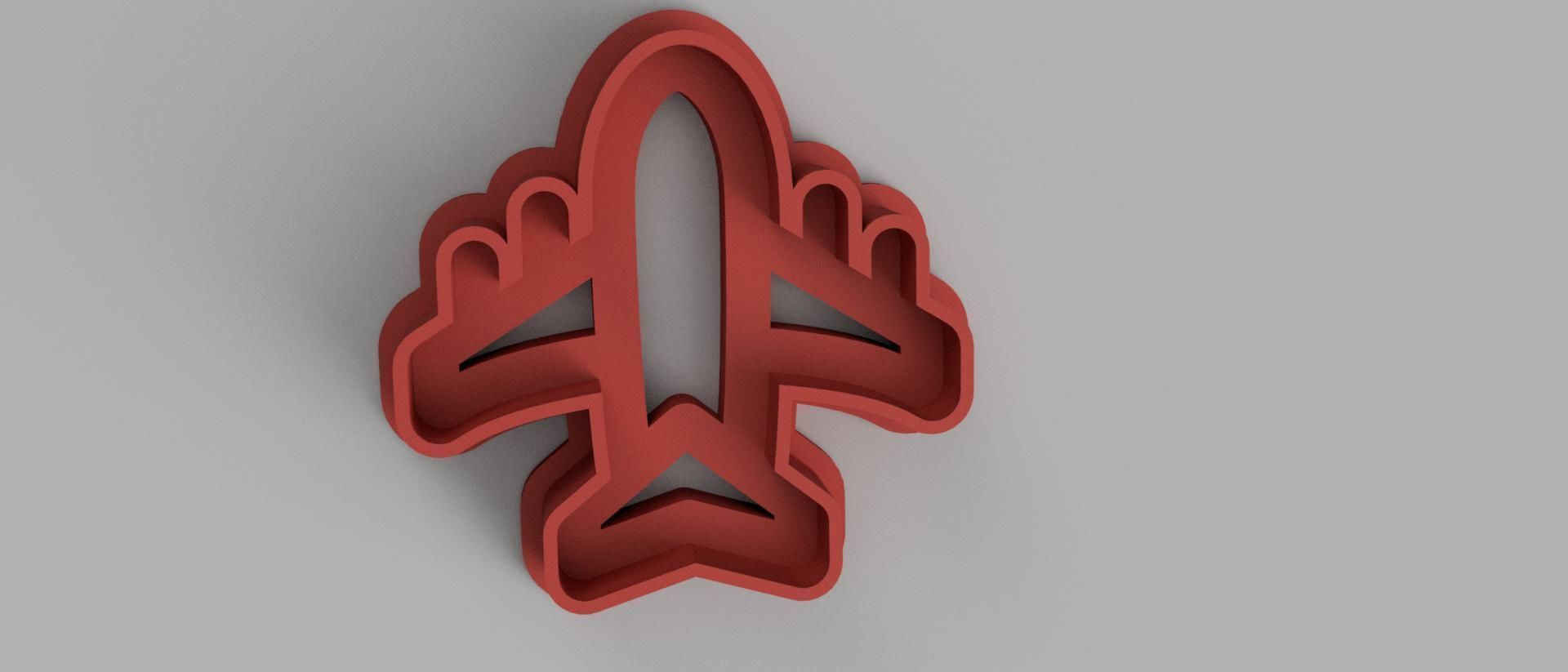 SET 5 COOKIE CUTTER 3D print model airplane 3D print model_3