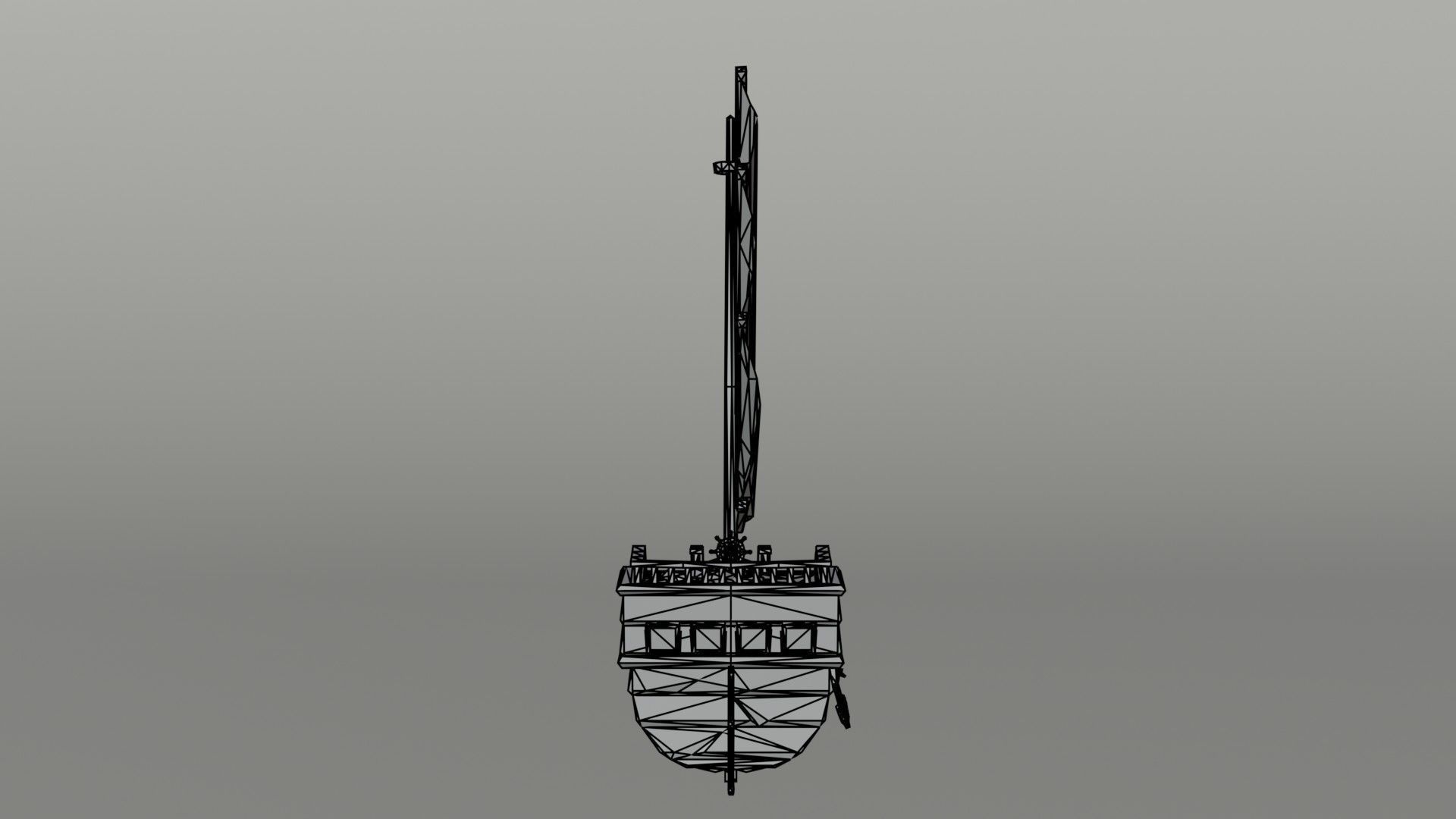 Cartoon medieval trader ship  Polygonal Style Low-poly 3D model_6