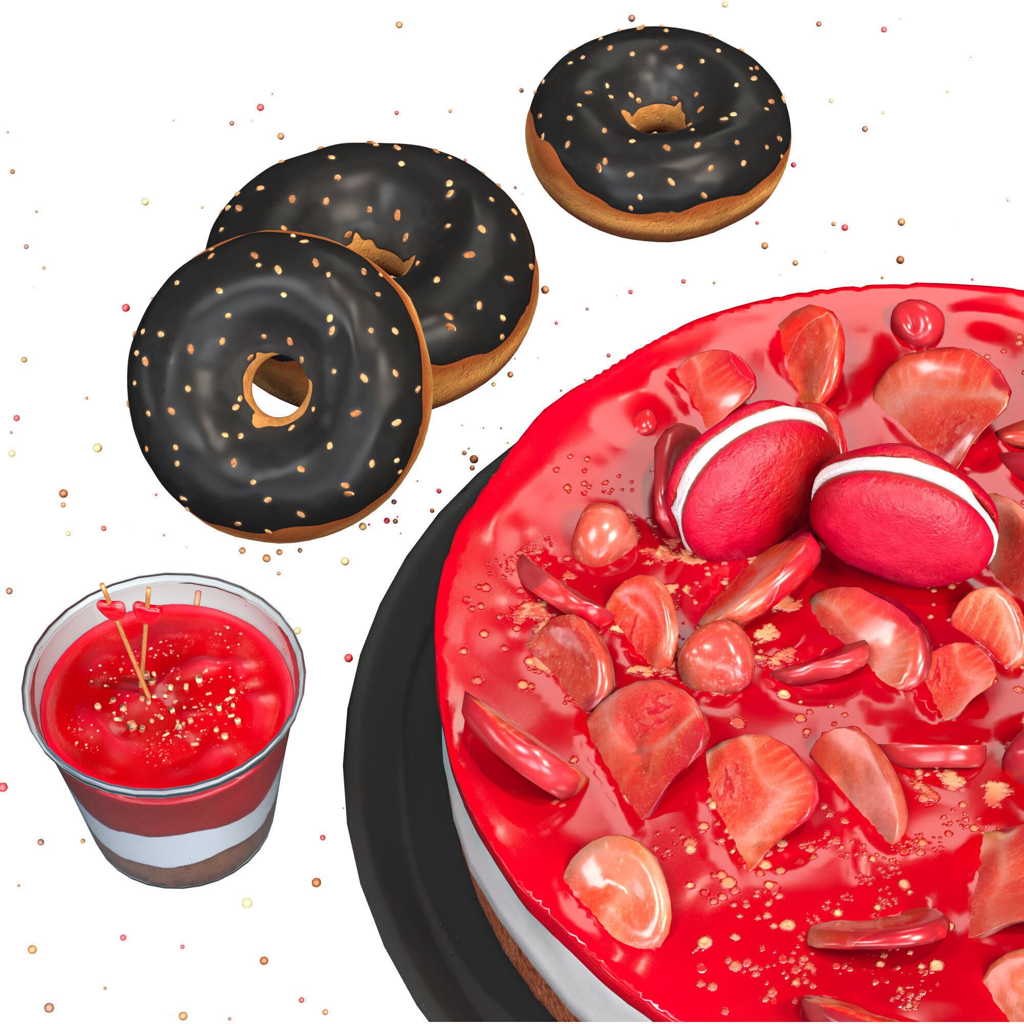 Dessert set 3D print model_2