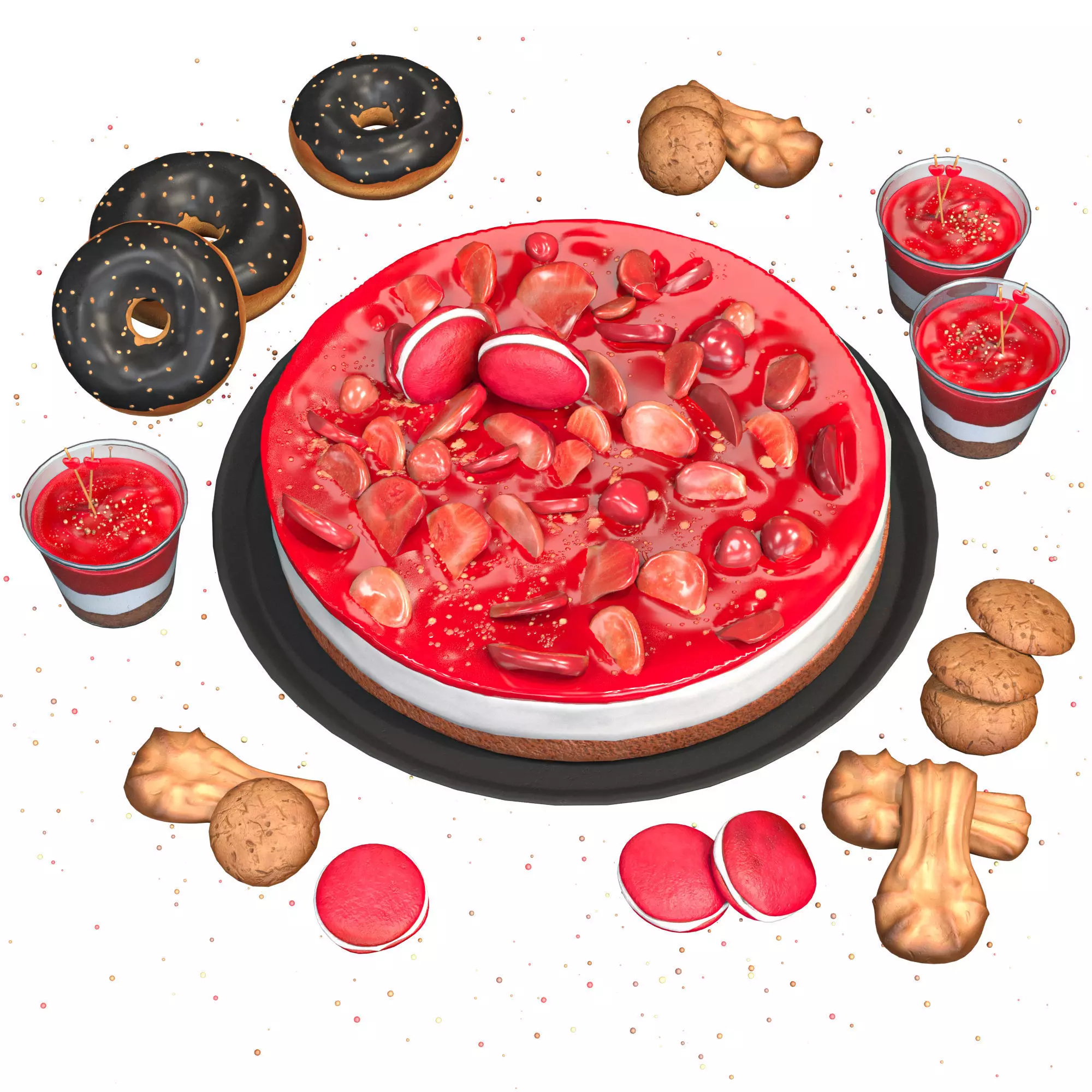 Dessert set 3D print model_0