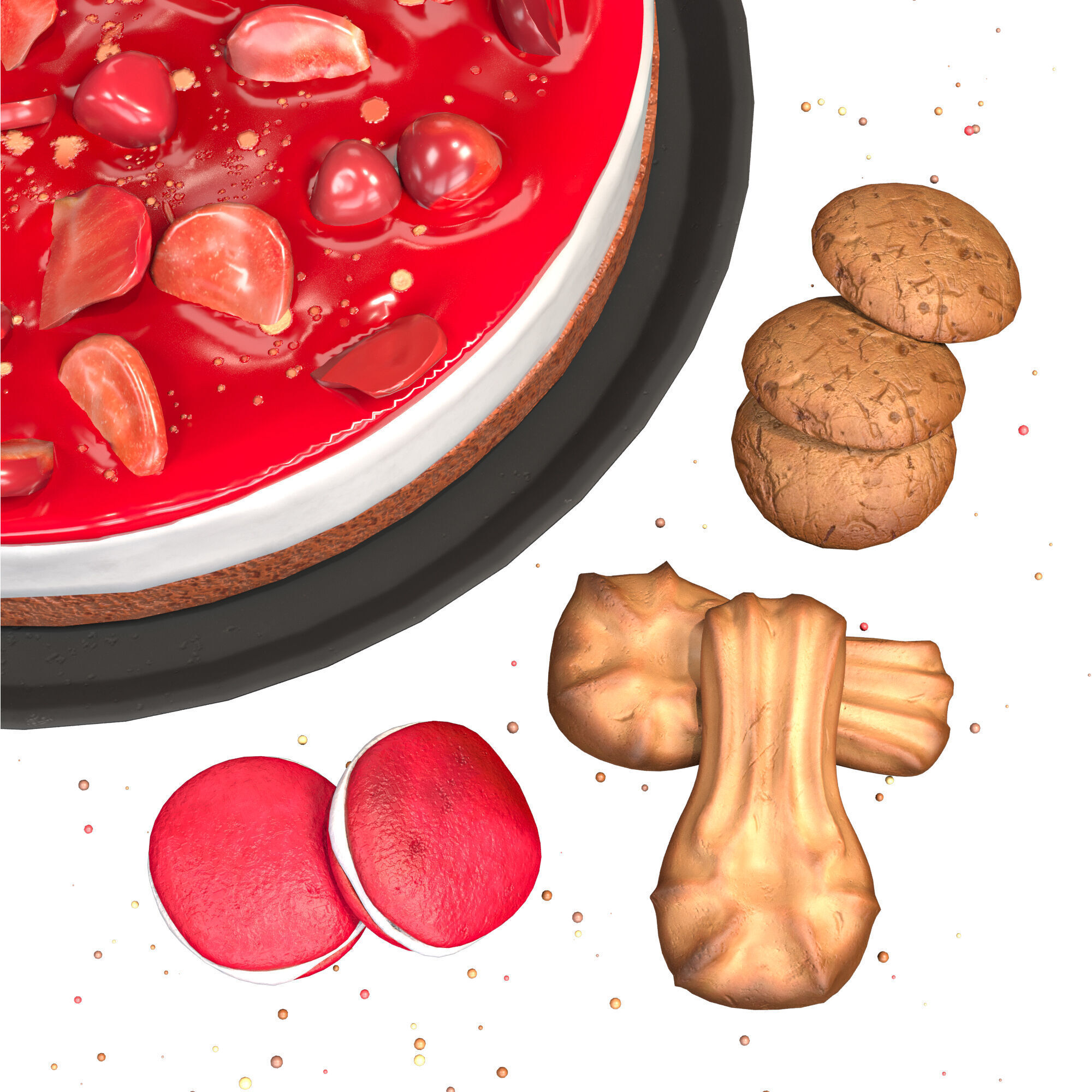 Dessert set 3D print model_1