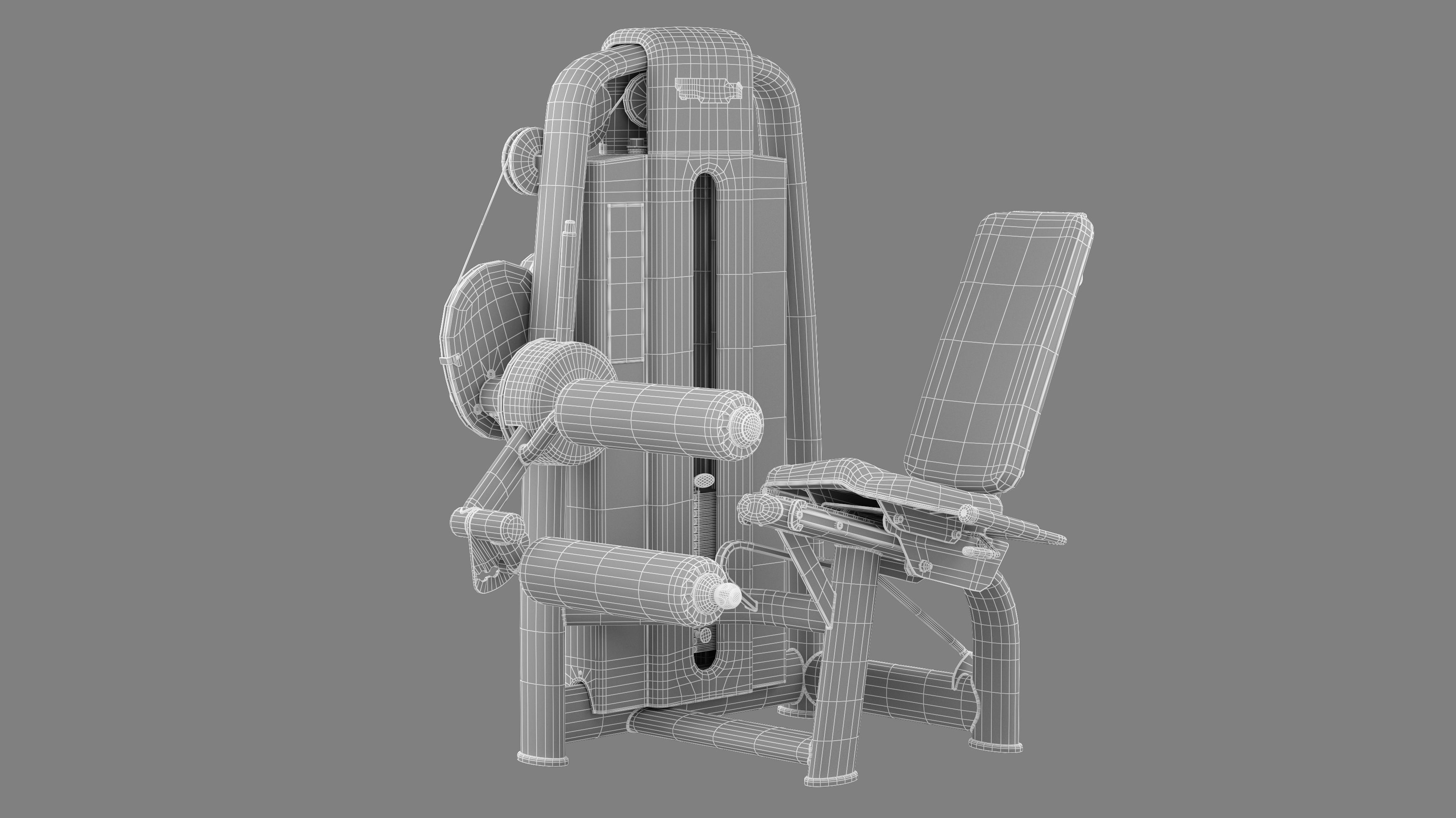 Technogym Selection 700 - Leg Curl 3D model_7