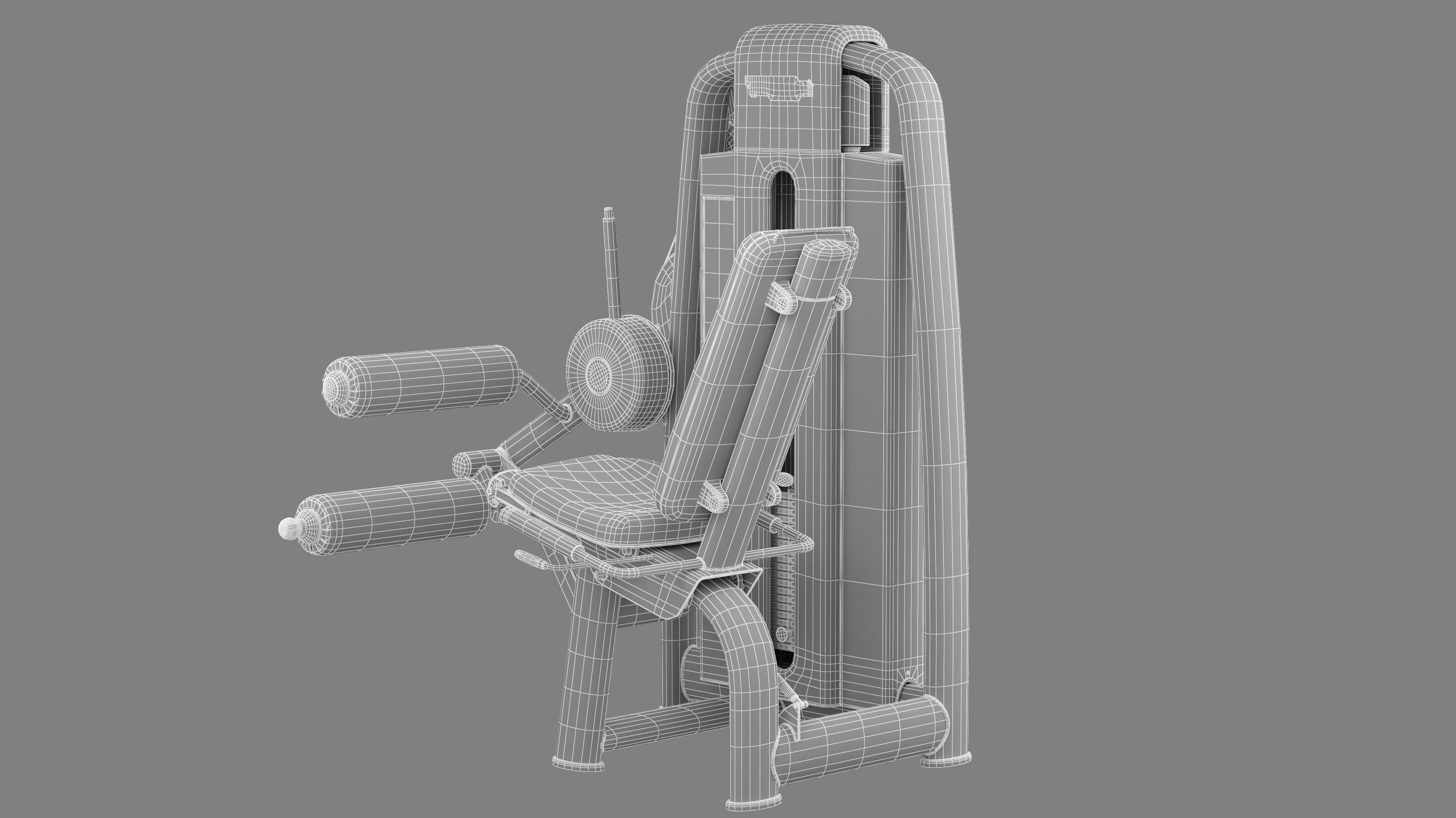 Technogym Selection 700 - Leg Curl 3D model_12