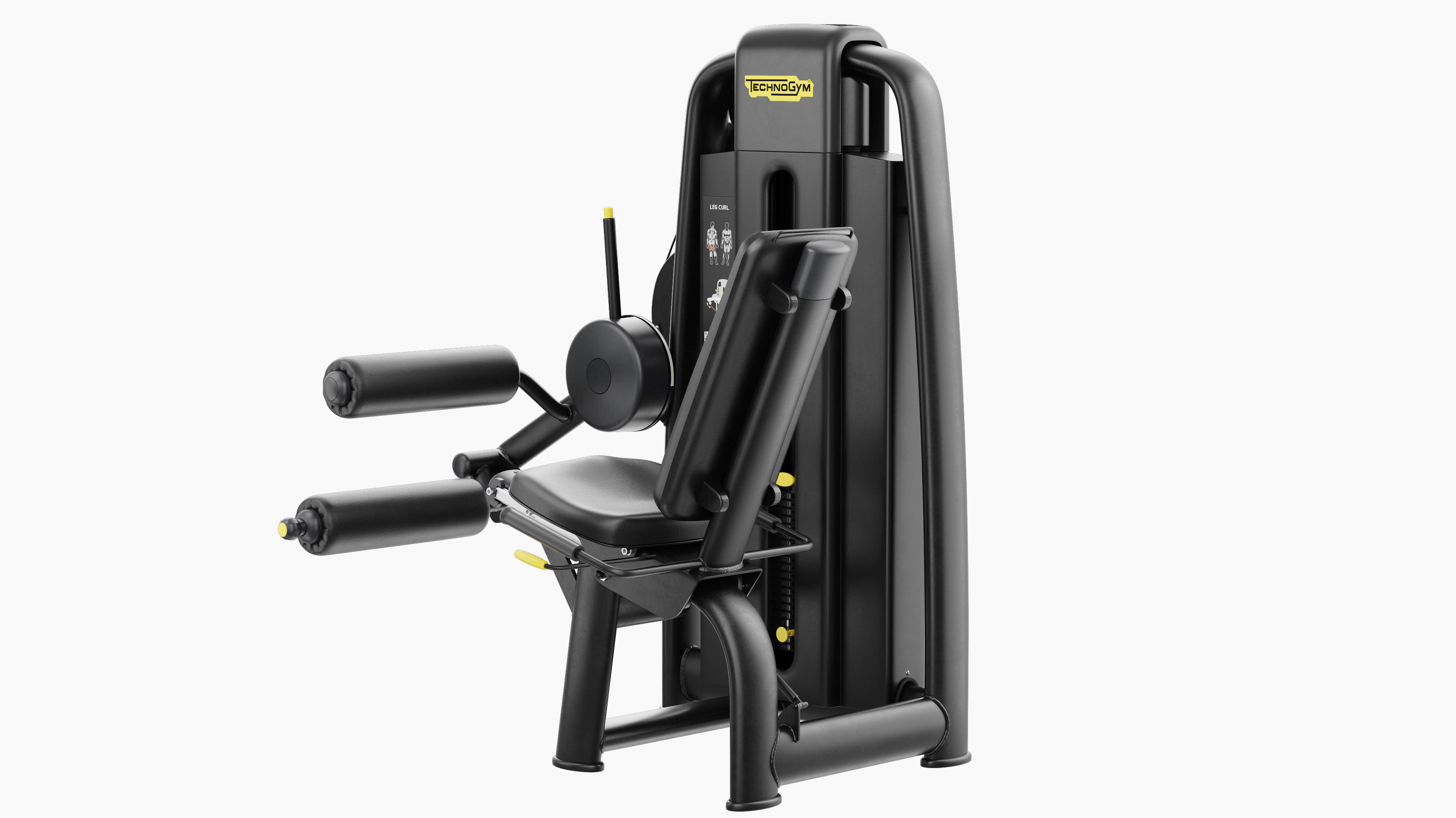 Technogym Selection 700 - Leg Curl 3D model_5