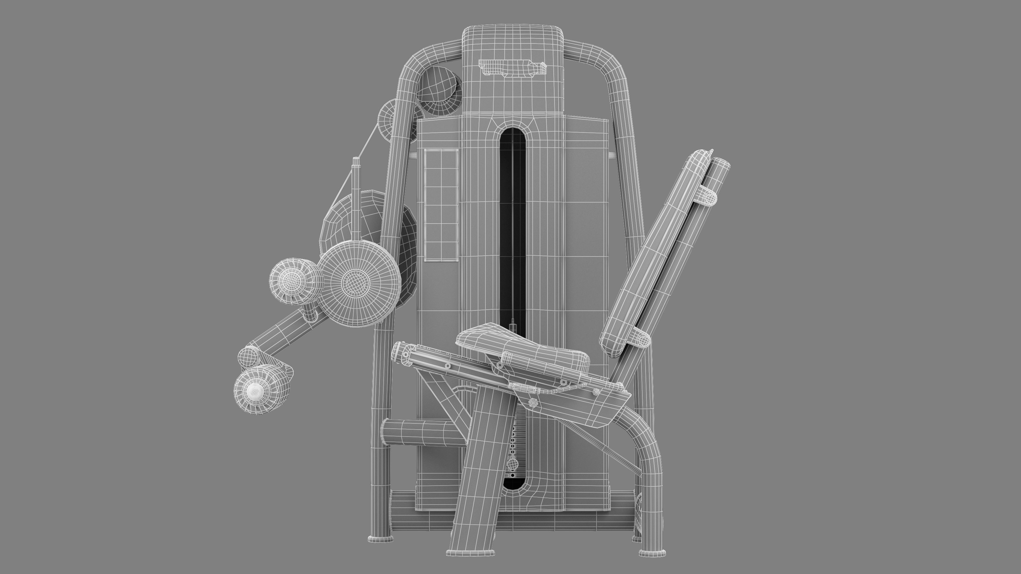 Technogym Selection 700 - Leg Curl 3D model_13