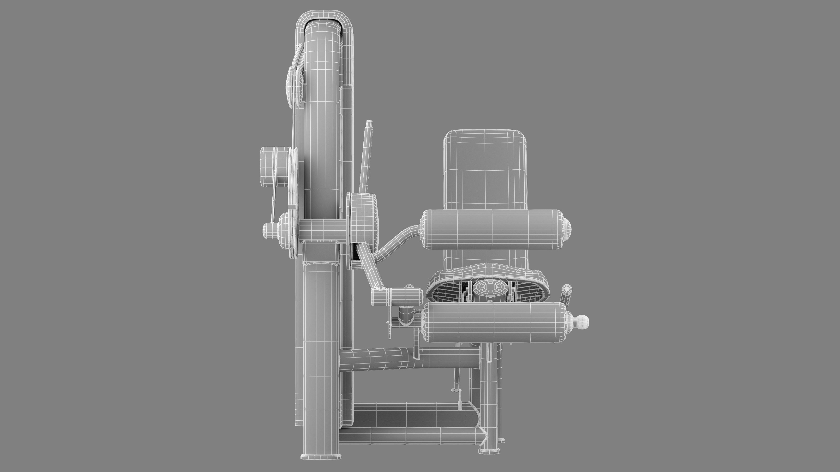 Technogym Selection 700 - Leg Curl 3D model_8