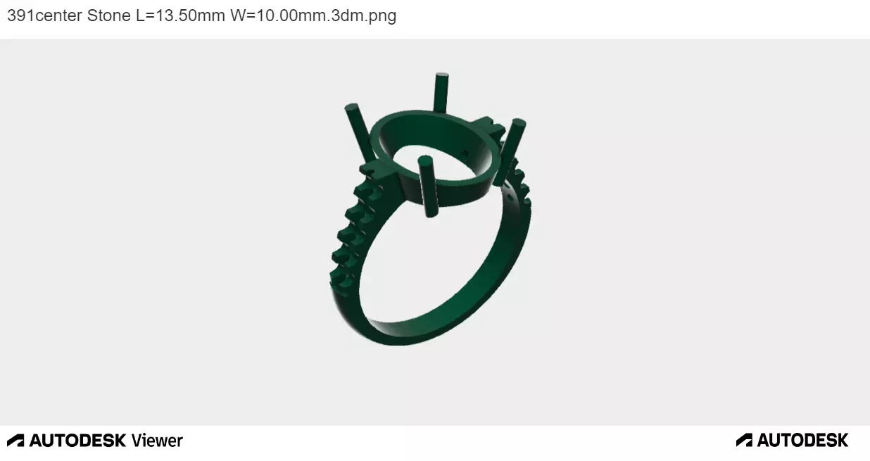 women Wedding Ring With Oval Cut Center Stone 3D print model