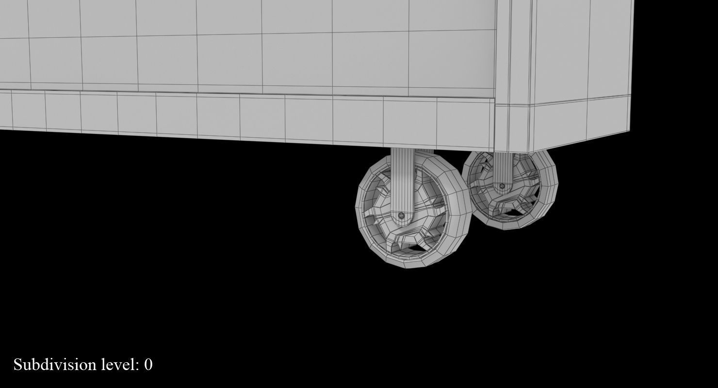 Tool Storage Red Low-poly 3D model_21