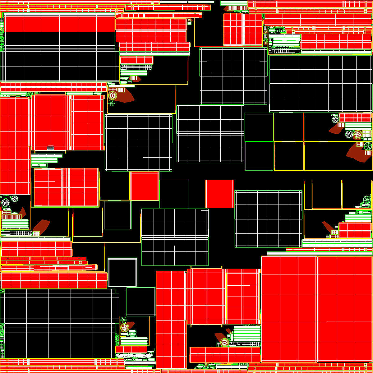 Tool Storage Red Low-poly 3D model_29