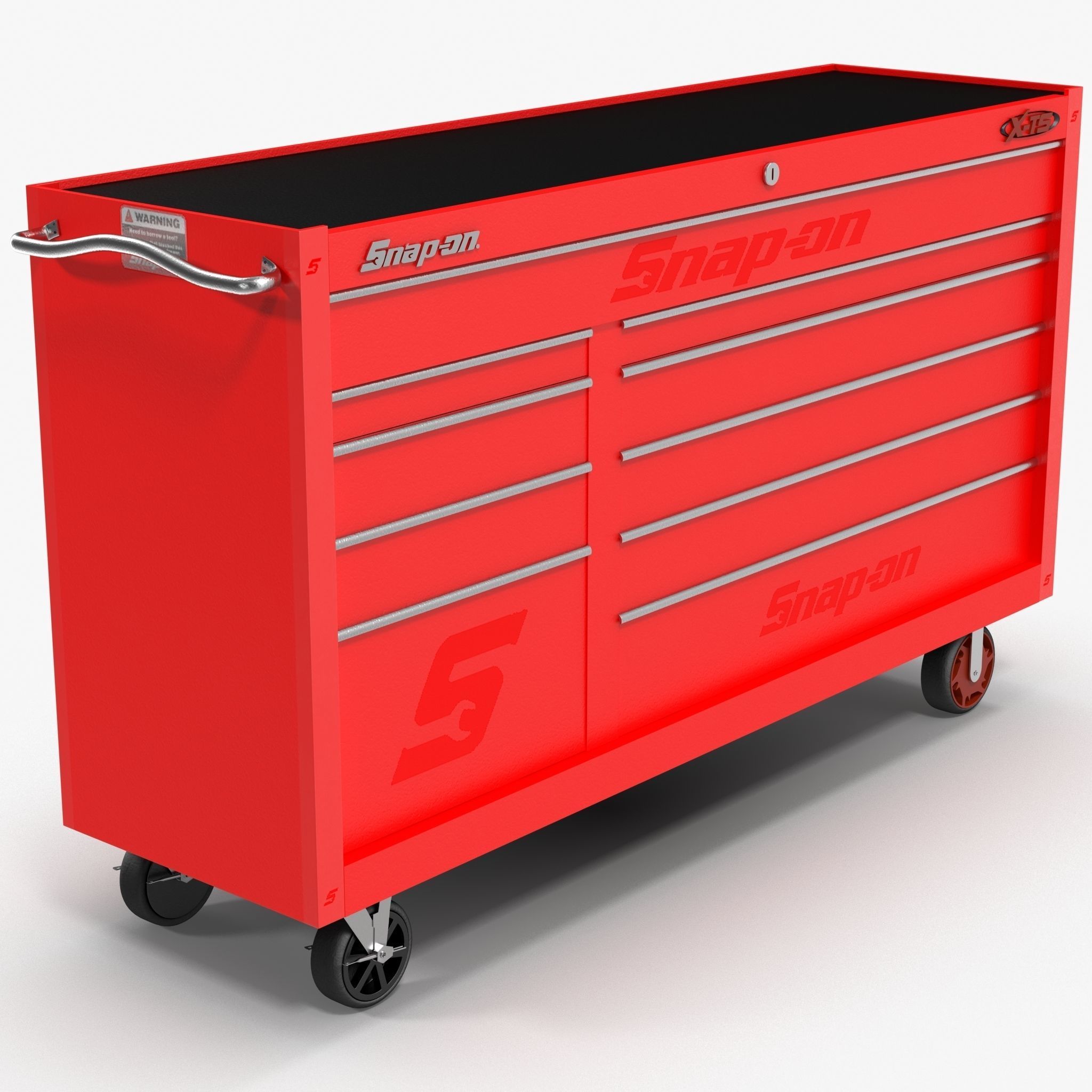 Tool Storage Red Low-poly 3D model_27