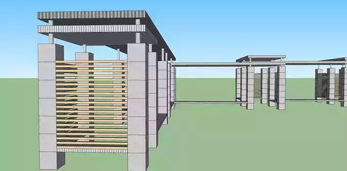 semi shade pavilion for park area