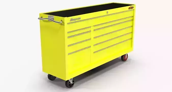 Tool Storage Yellow Low-poly 3D model