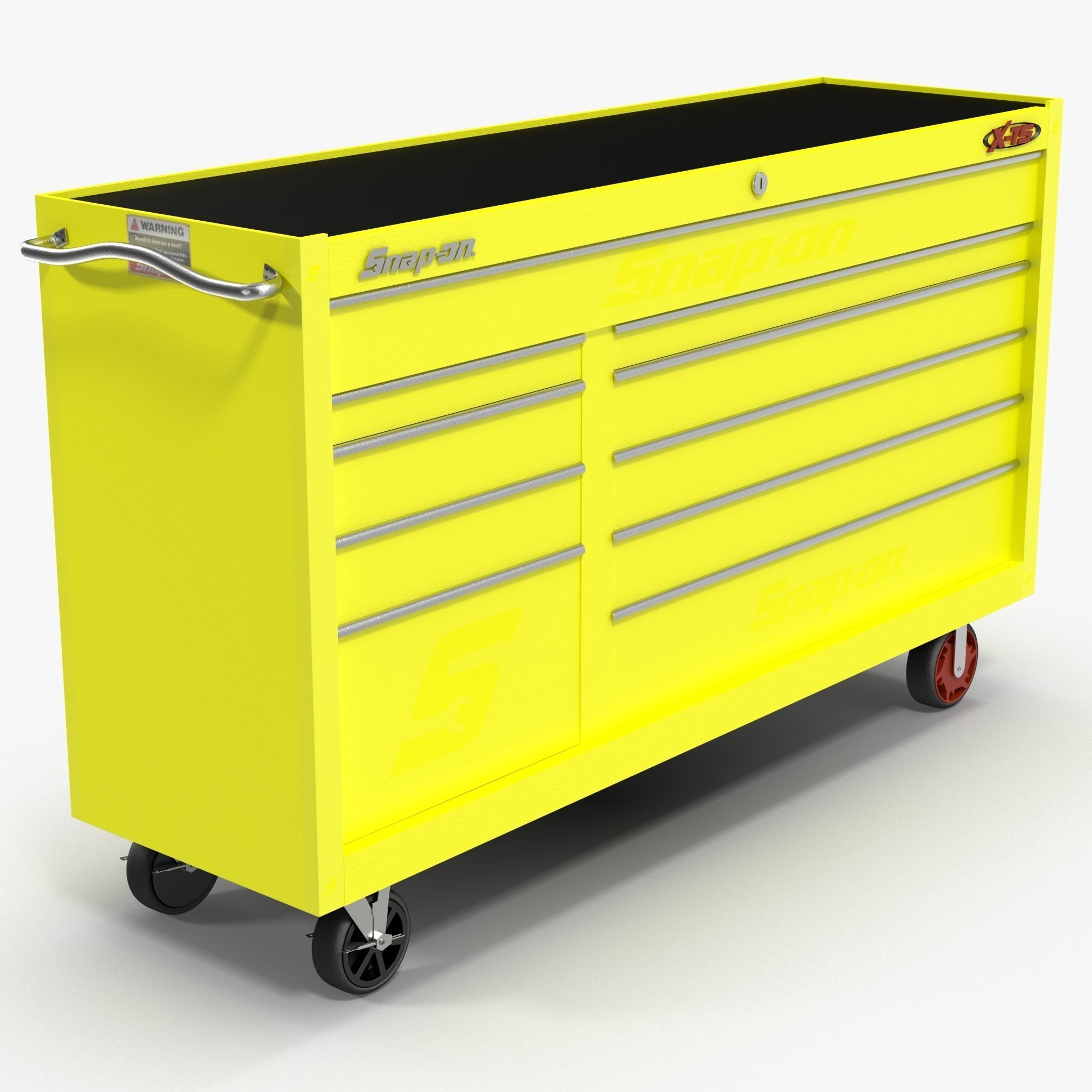 Tool Storage Yellow Low-poly 3D model_26