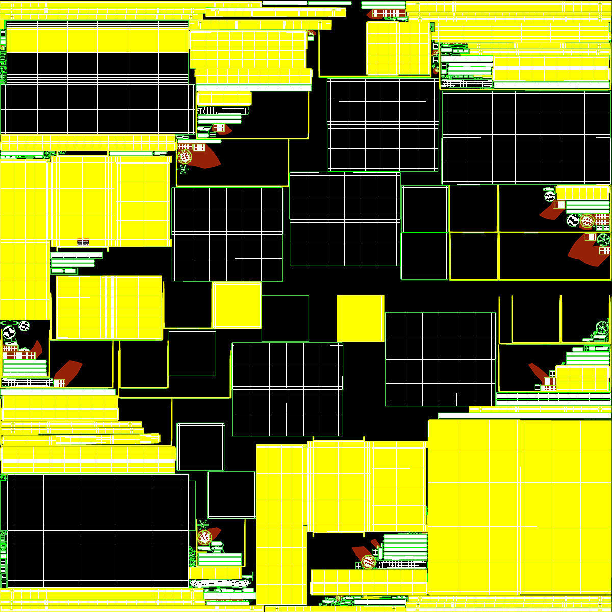 Tool Storage Yellow Low-poly 3D model_29