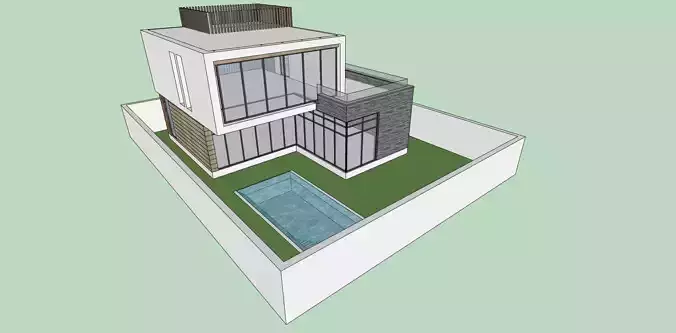 typical house used for master plan 3d sketchup model
