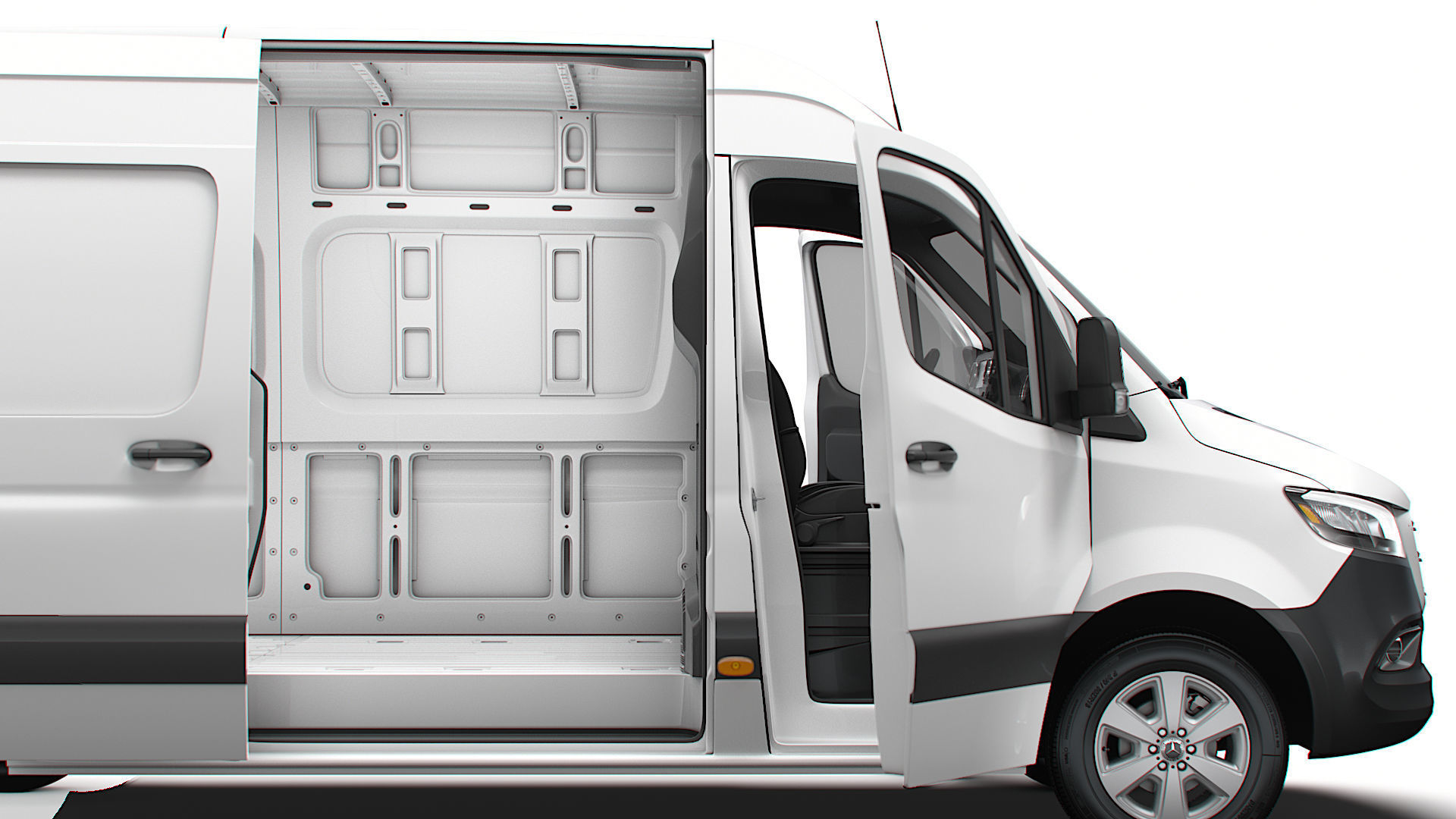 Mercedes Benz eSprinter Panel Van L2H2 FWD HQ Interior 2024 3D model_1