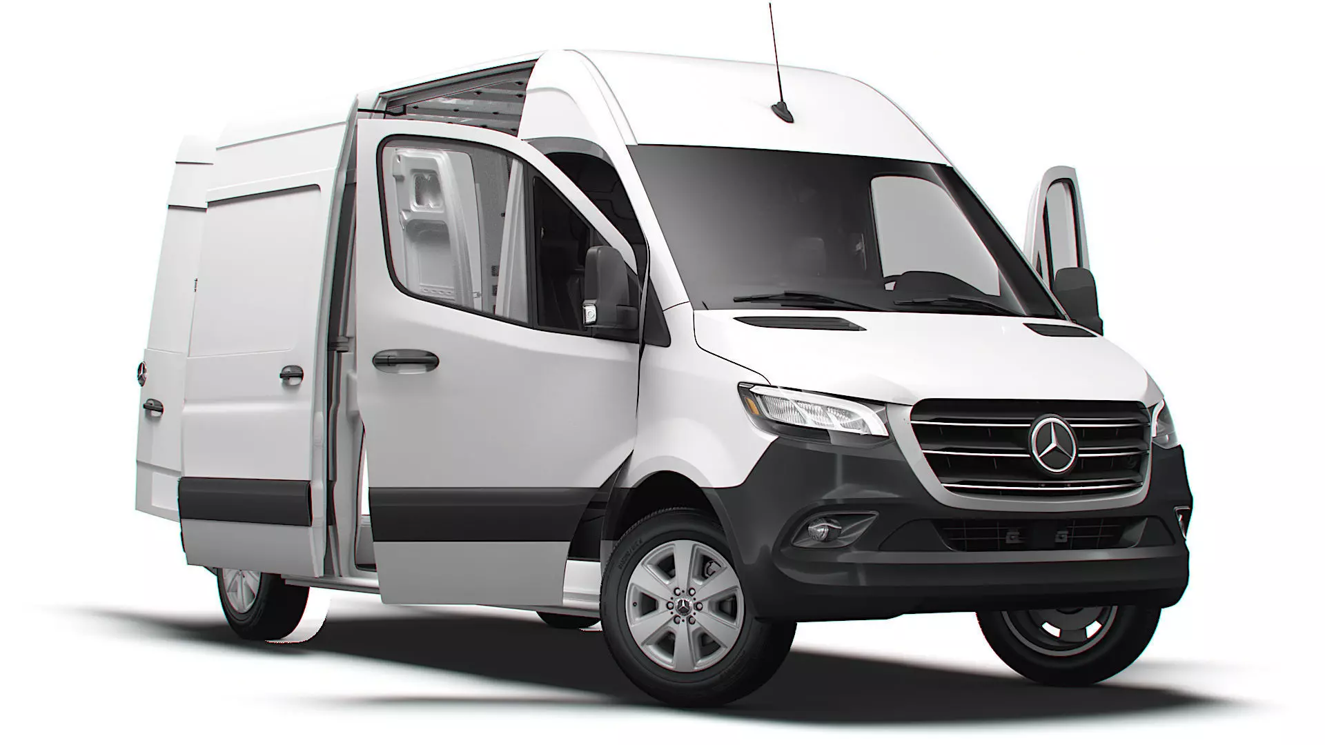 Mercedes Benz eSprinter Panel Van L2H2 FWD HQ Interior 2024 3D model_0