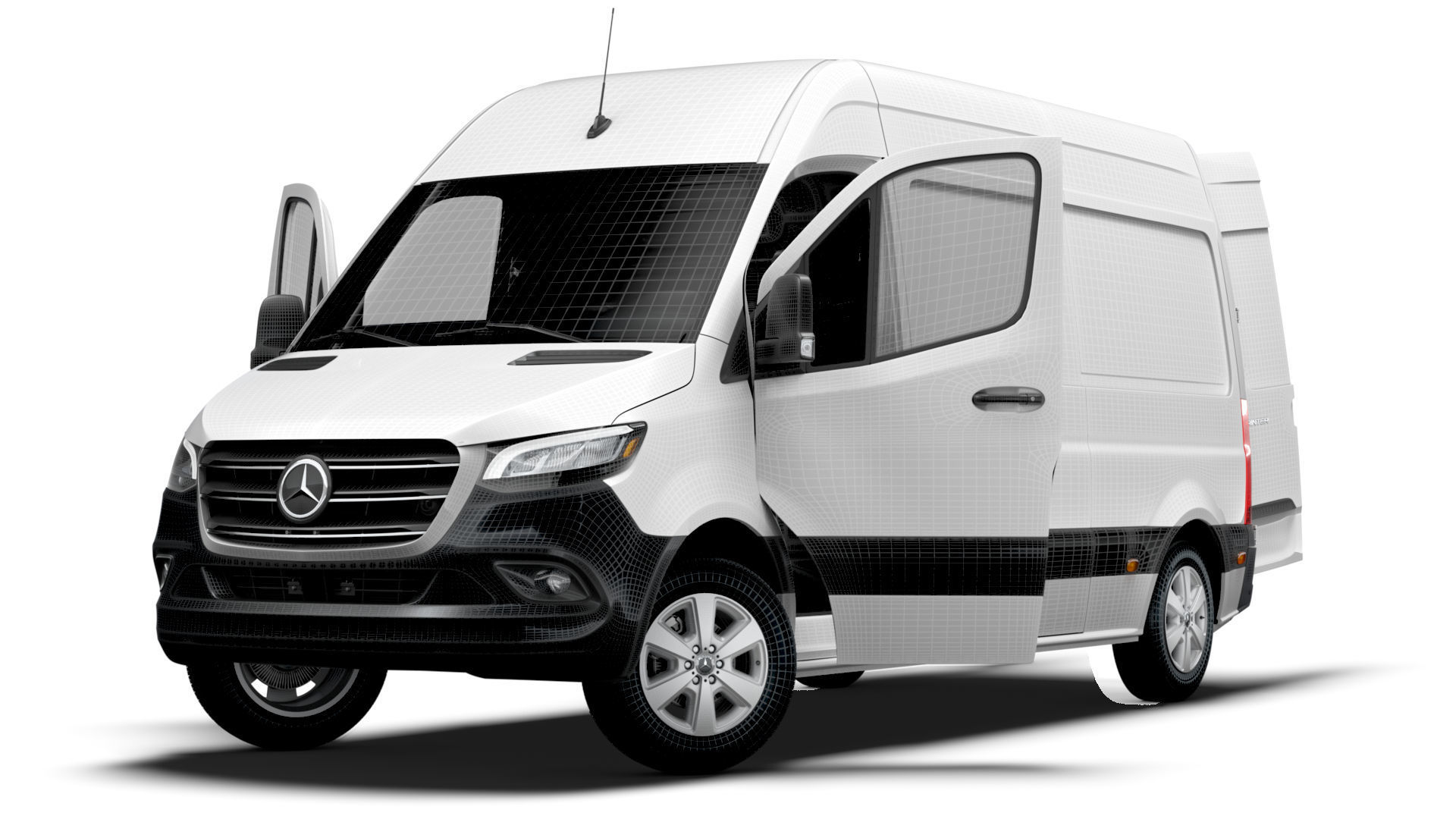 Mercedes Benz eSprinter Panel Van L2H2 FWD HQ Interior 2024 3D model_22